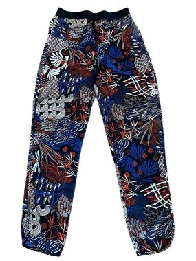 H&M Asian Mix Motif Pull On Pants -Side Seam Pockets -Size 4 ( XS)